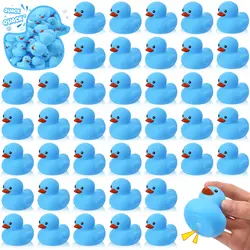 36/48/60 Pcs Mini Rubber Ducks for Kids Children Party Favors Bulk Bath Ducks Summer Pool Floating Toys Duck Birthday Gifts