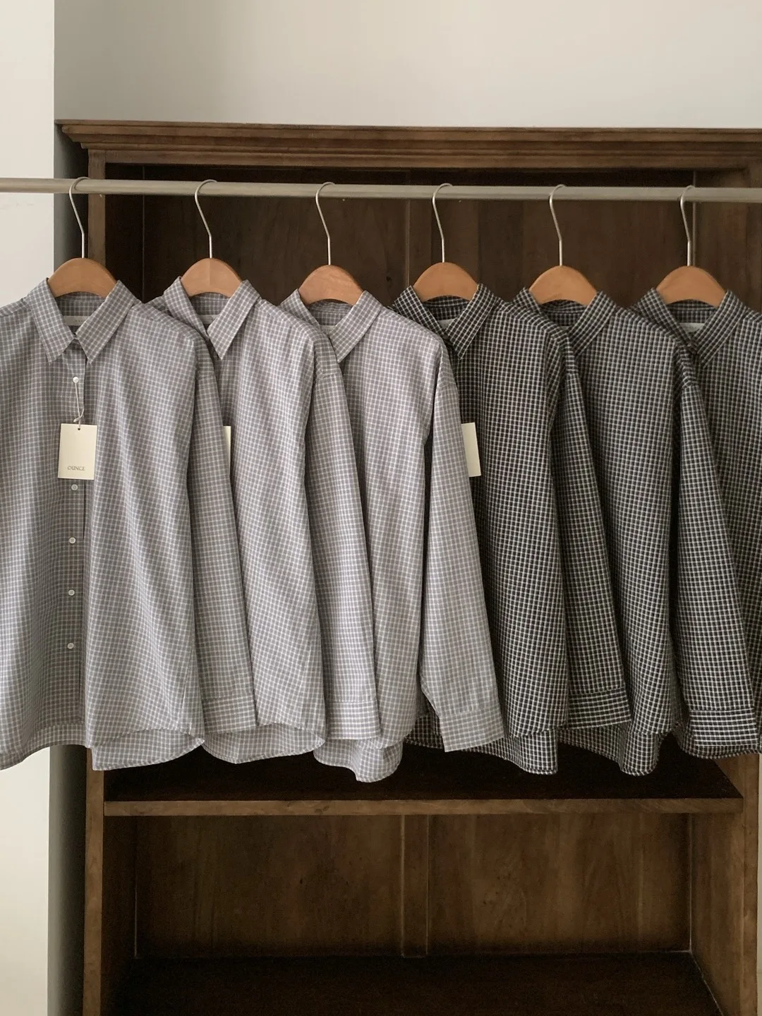 Sciolto Lungo Sve irt Autunno Nuovo Sle Dongda Gate Ouce Dimagrante Plaid Colletto rovesciato Classico Autunno Inverno Cotone irt