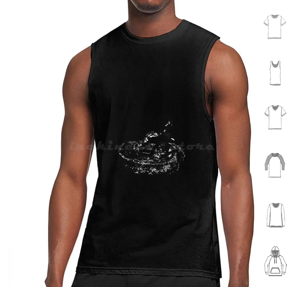 Deep Throat Tank Tops Print Cotton Throat Rattle Snake