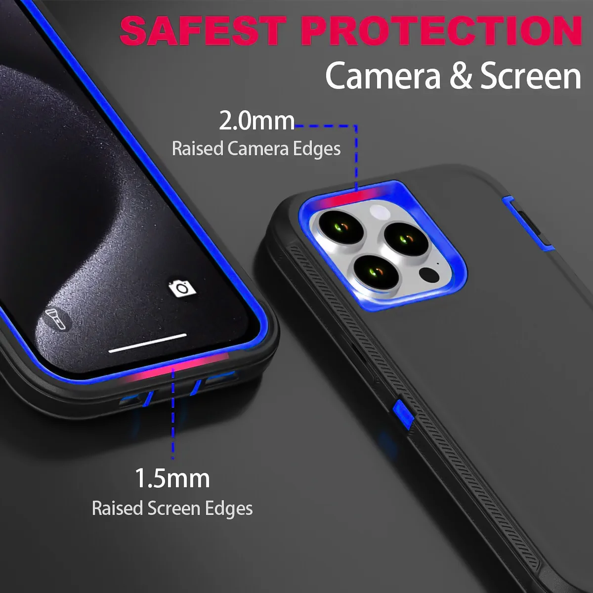 حافظة لهاتف آيفون 17 16 برو ماكس 17 اير 16E 13 12 Mini 14 15 Plus 11 غطاء خلفي صلب من البولي يوريثان الحراري