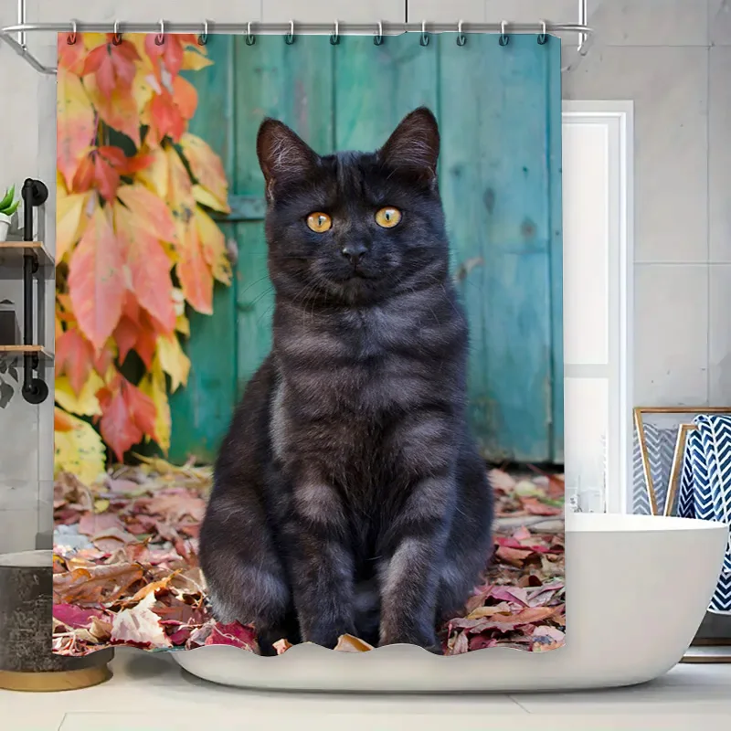 

Занавеска для душа Real Heroes: декор в стиле милитари с собачьими бирками, красная, черная тканая ткань, идеально подходящая для ванных комнат или военных комнат