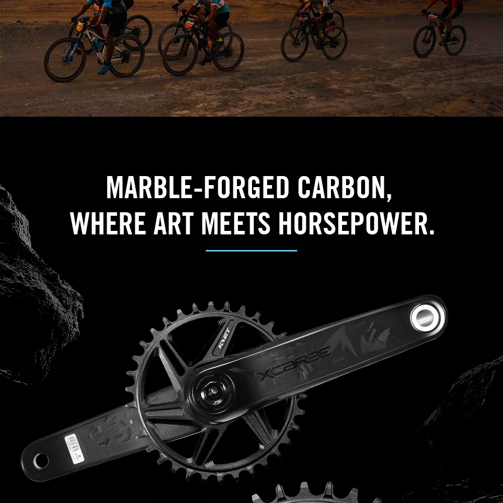 Pédalier VTT Carbone 170mm - Plateau 32-38T - 11/12 Vitesses