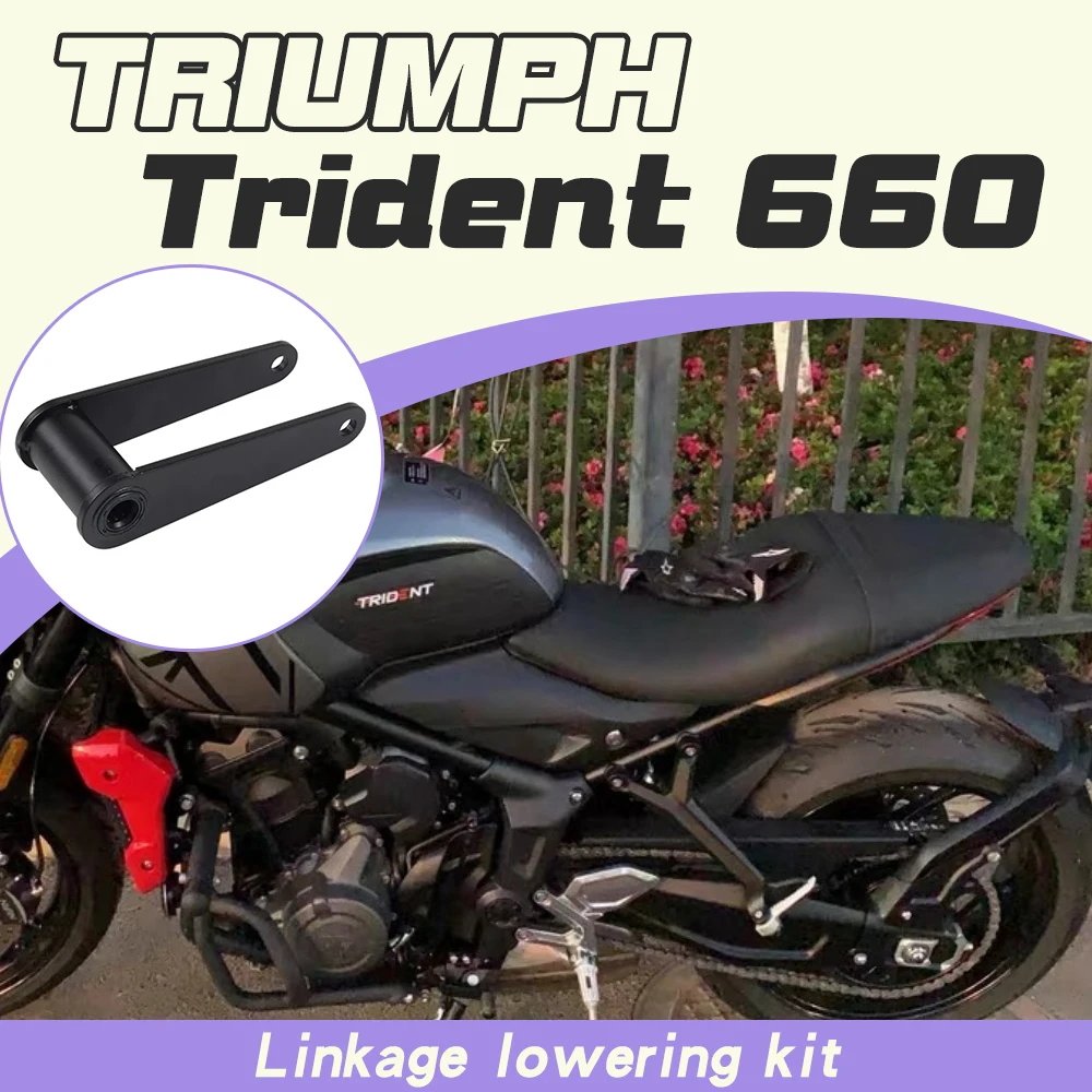 

Совместим с мотоциклом Triumph Trident 660: комплект для занижения задней подвески и аксессуары.