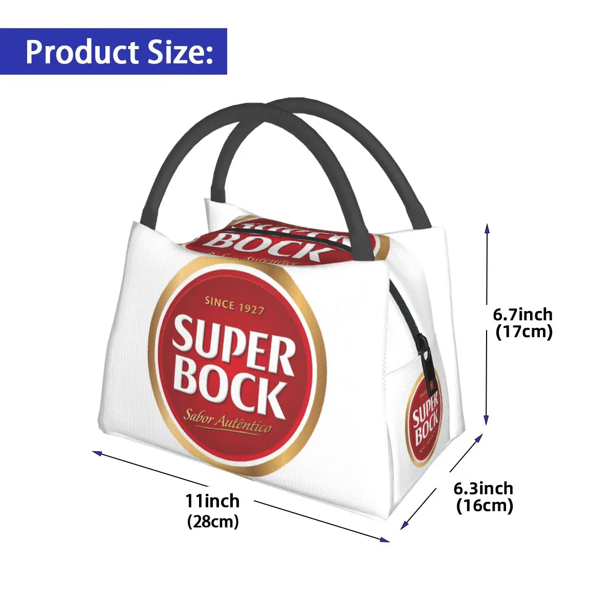 Super Bock-bolsas de almuerzo con aislamiento para mujer y niño, bolso de mano portátil para el almuerzo, bolso de Picnic, bolso térmico más fresco para la escuela