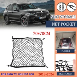 Car Trunk Net For BMW X3 G01 F97 G08 MK3 2018 2019 2020 2021 2022 2023 2024 Nylon Mesh Auto Rear Trunk Interior Cars Accessories