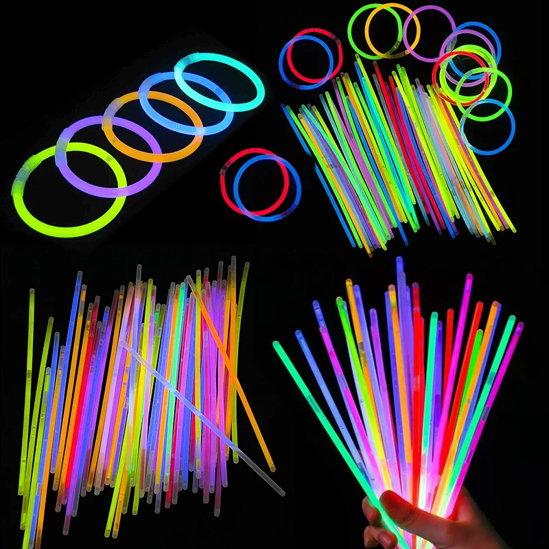 25/50/100PCS Glow Stick Creative Night Fluorescence Sticks Photograph Handheld Decoration Cheer Props for Stage Show Concert ZYF