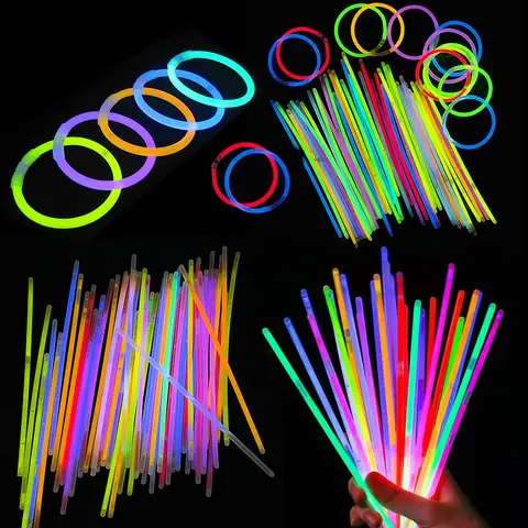 25/50/100PCS Glow Stick Creative Night Fluorescence Sticks Photograph Handheld Decoration Cheer Props for Stage Show Concert ZYF