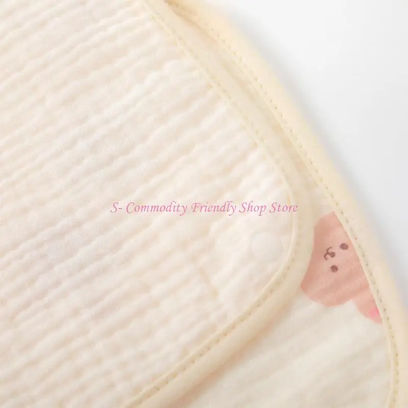 85AE تنفس عربة حزام مريلة القطن مسند الذراع الأمامي التسنين منشفة الغطاء الواقي عربة أطفال حزام الأمان منشفة لعاب الأطفال #5