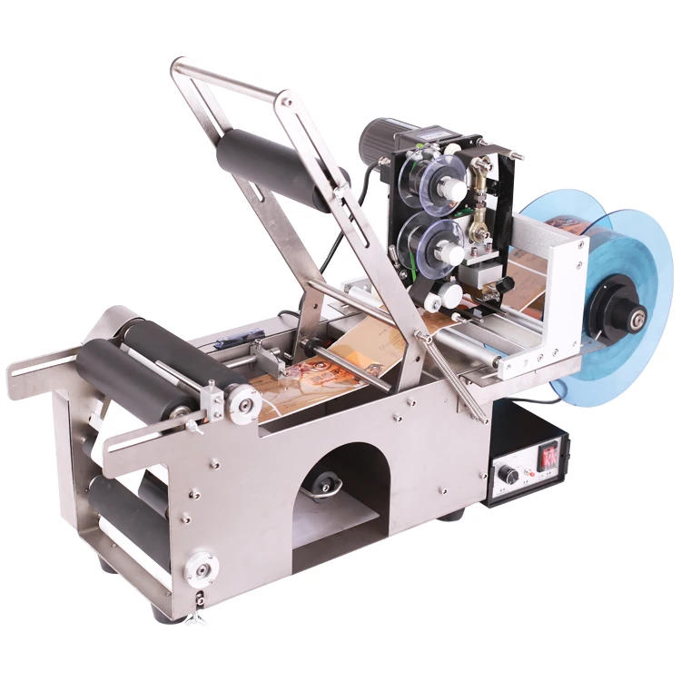 

Полуавтоматическая этикетировочная и кодирующая машина для круглых бутылок и банок