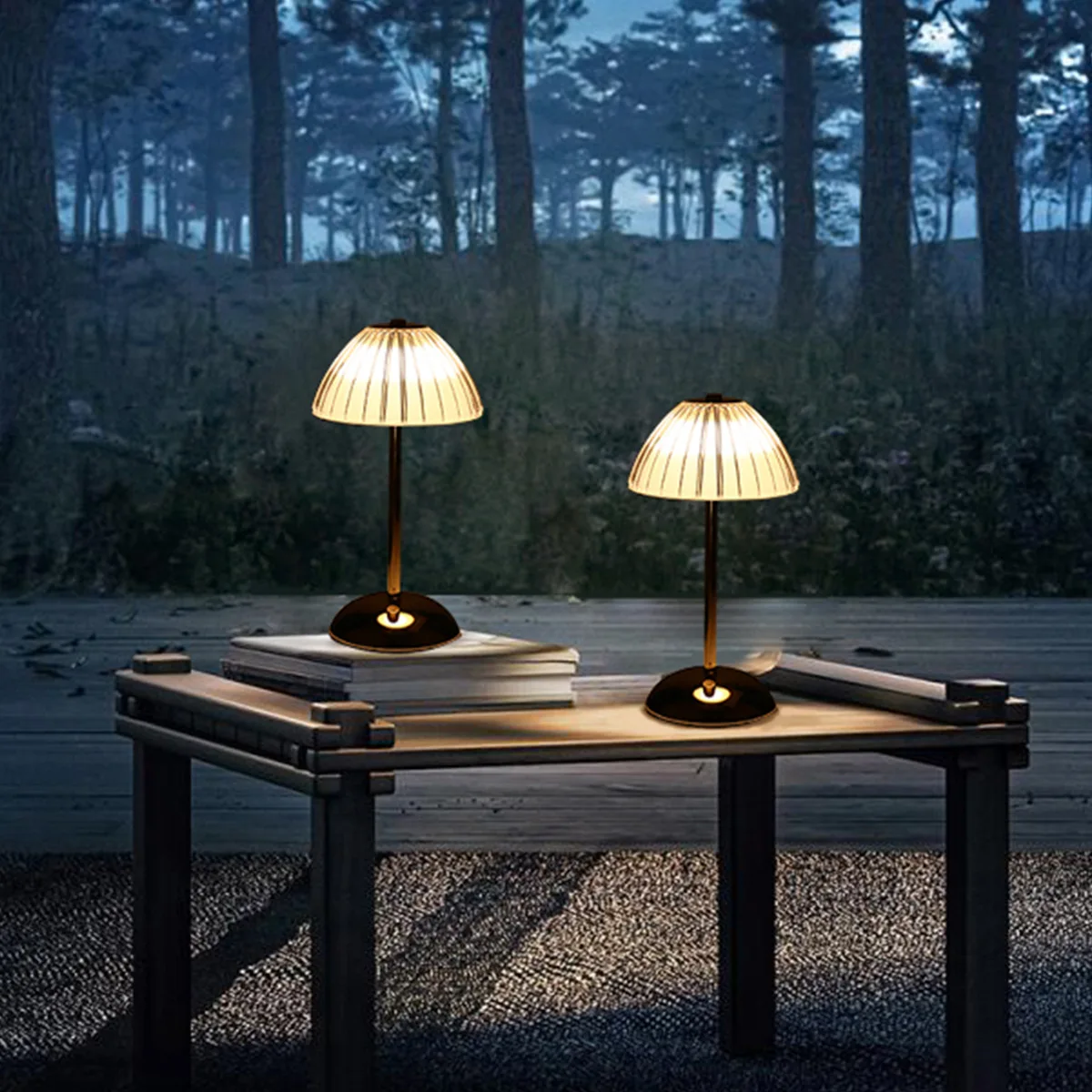 Imagem -02 - Ubs-led Outdoor Bedside Lamp Carregamento Atmosfera Light Decoração Light Fit para Camping Mesa Quarto Restaurante Bar Café Presente