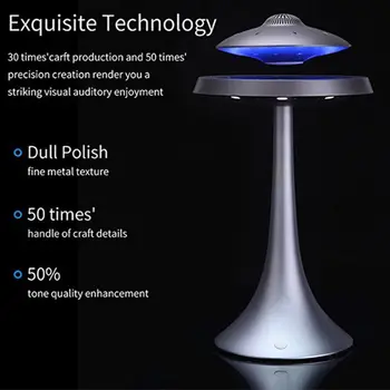 Magnetisk levitation smart högtalare trådlös laddning 3D surroundljud UFO UFO-ljud magnetisk levitation Bluetooth-högtalare 10 best sales Planar magnetic speaker - №9