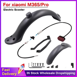 Xiaomi M365/M365 pro 용 전동 스쿠터 펜더 키트 전면 후면 펜더 머드 가드 나사 액세서리가있는 브레이크 라이트 지원