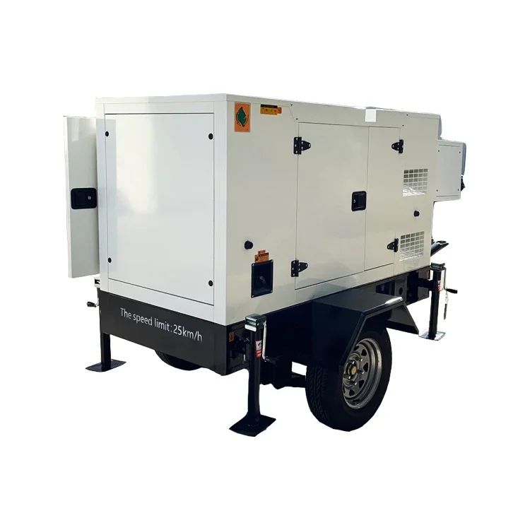 80KW 50HZ diesel generator mobile trailer power station with good quality different colors super engine