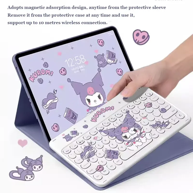 

Беспроводная Bluetooth-клавиатура и мышь для планшетов iPad: чехол-подставка для iPad 9-го поколения (10,2 дюйма), iPad 10-го поколения (10,9 дюйма), Air 4/5