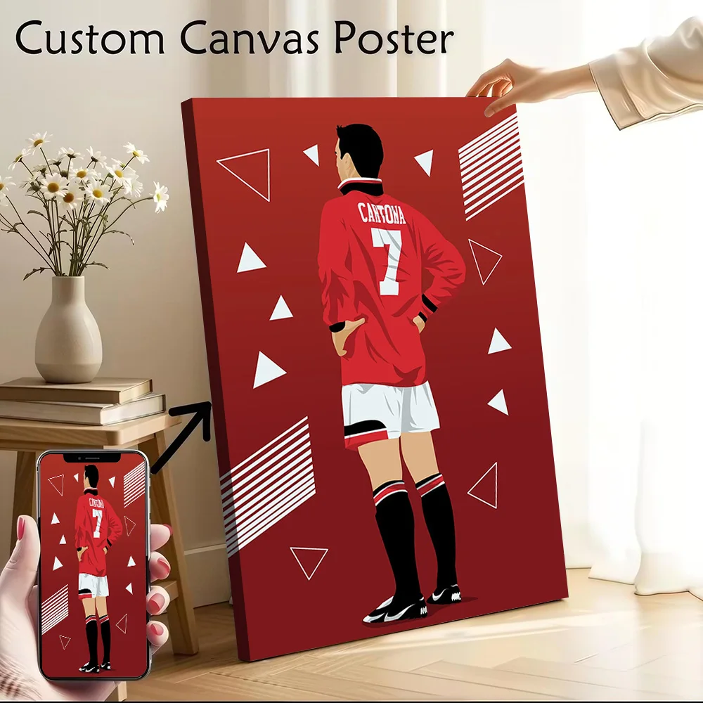 Eric Cantona Poster Customizable Printed Canvas Painting for Pictures Wall Art Decorative Picture Bedroom Decoration Living Room