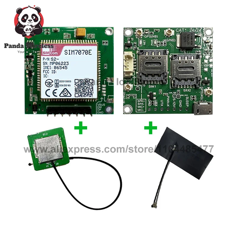 

SIMcom SIM7070E Основная плата SIM7070E Макетная плата LPWA+GSM+NBIOT+CATM+B31 SIM7070E TTL Последовательный порт, с GPS 1 шт.