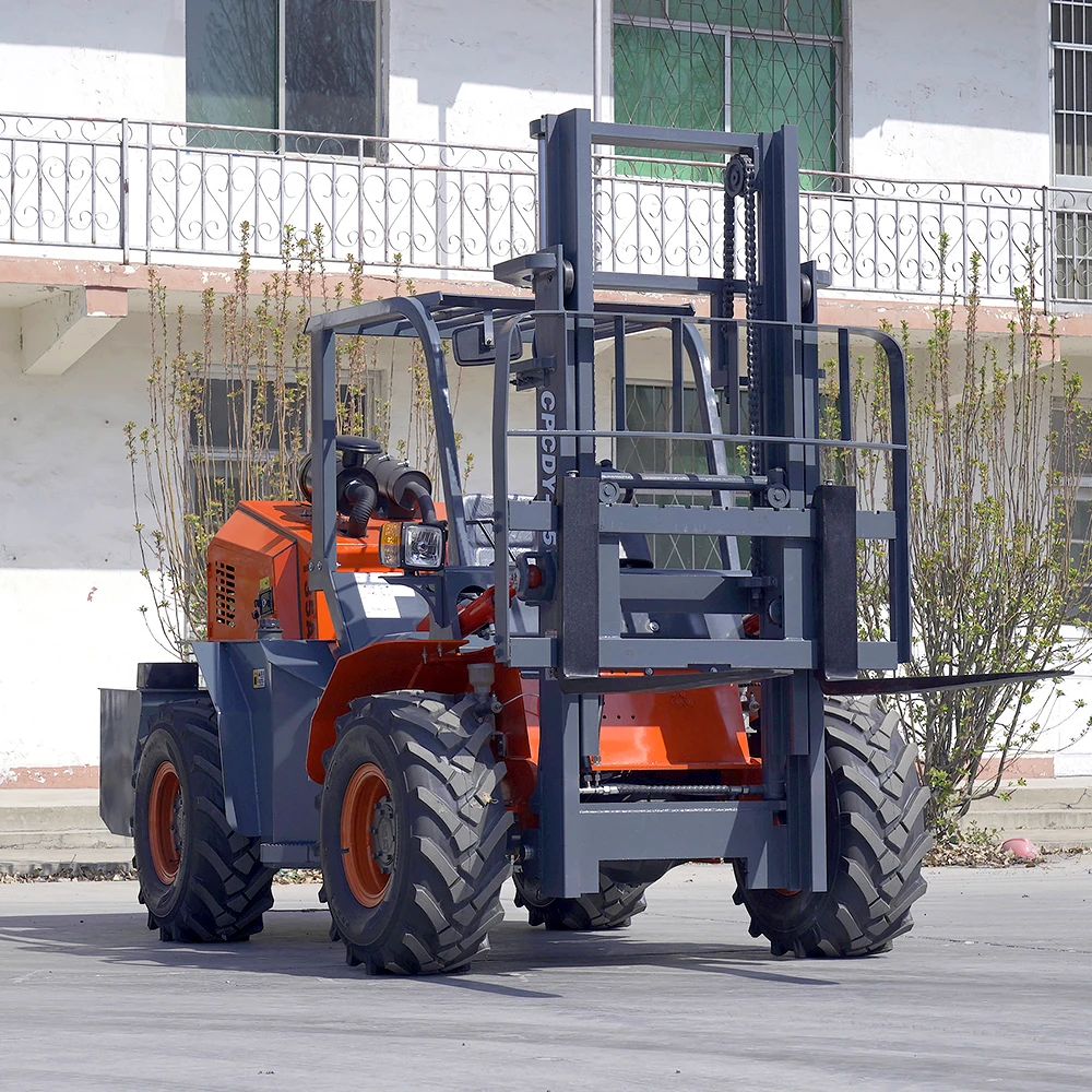 4x4 wheel drive forklift rough terrain forklift truck 3ton 3.5 ton 5ton 6ton offroad forklift