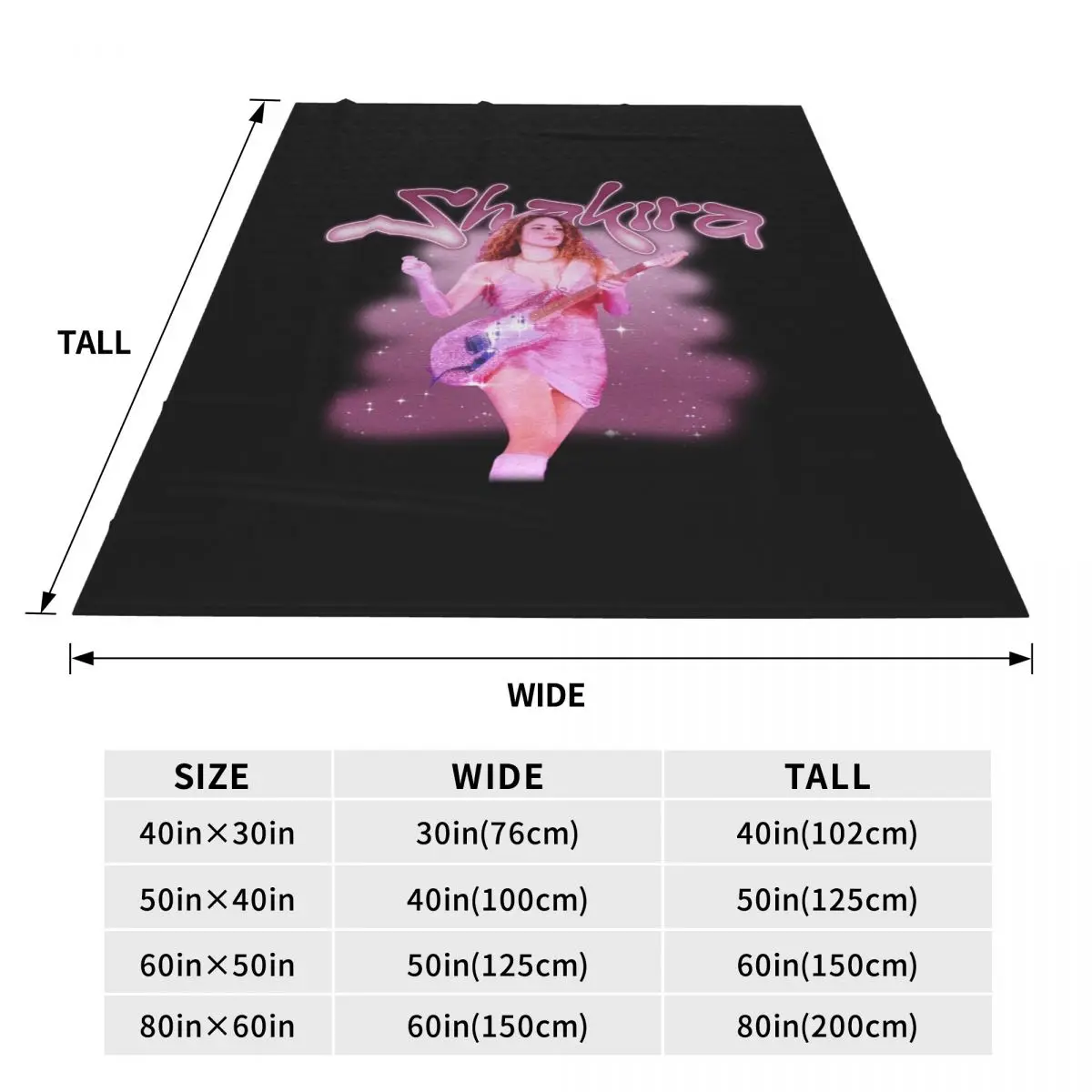 Pretty Pink Pop Singer Shakira Blanket Soft Warm Flannel Throw Blanket Bedspread for Bed Travel Home Couch