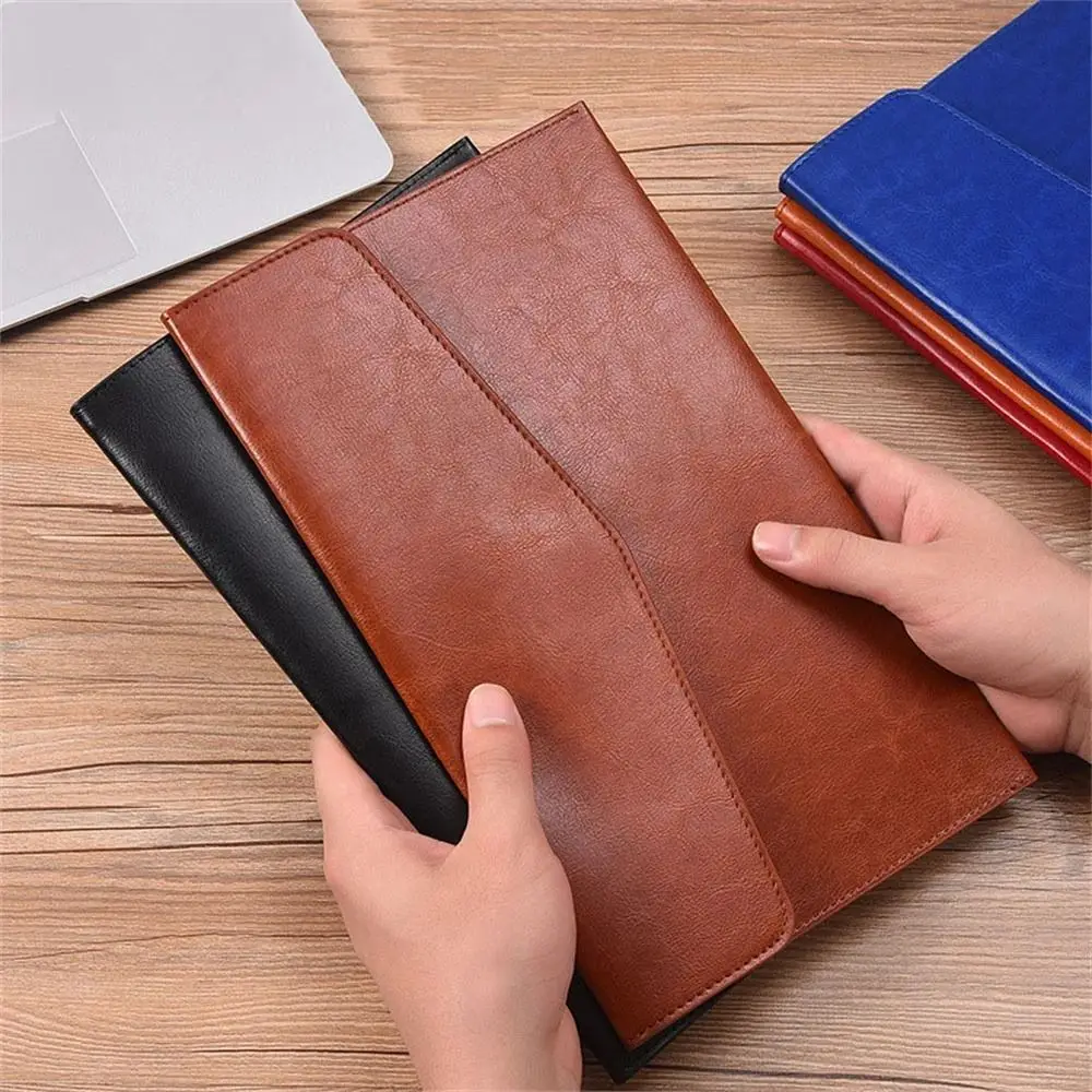 

A4/A6 File Folder Durable Leather Solid Color Document Organiser Large Capacity School File Package Passport Holder