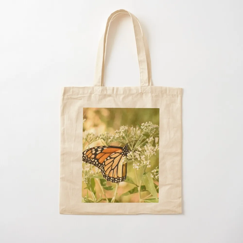 Monarch butterfly on white flowers Tote Bag Cloth bags Women's bags tote bag screen shopper bags