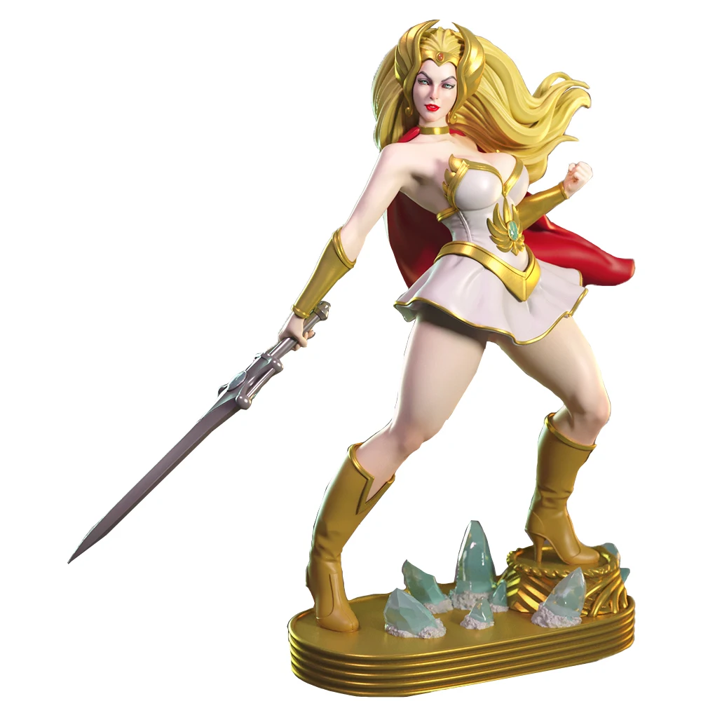 1:24 Resin Model Kit Unpainted DIY Sci-Fi Warrior with Energy Sword - A932 Collectible
