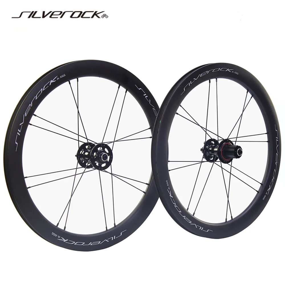 SILVEROCK SR40C Carbon Wheels 20 Inch 406 451 1 1/8 Wheelset Disc Brake Hight 40mm Rim DAHON D8 S20 KONE Folding Bike Wheelset