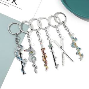 Demon Slayer Anime Katana Schlüsselschlüsselketten inosuke Agattsuma Zenitsu Schwert Keychain, Manga Erinnerung, Geschenk für Fans, Männer und Frauen 6 Hauptverkäufe Taiga Cosplay Toradora - №6