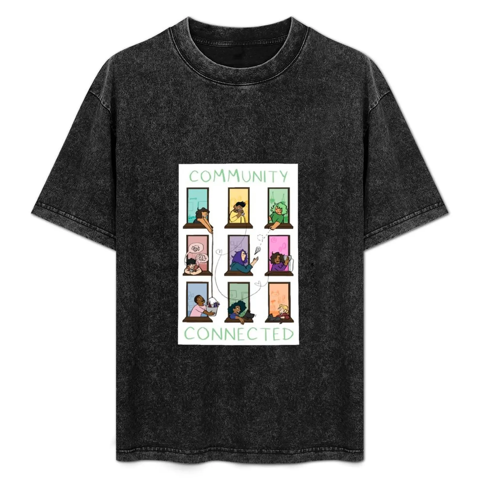 

Community Connection T-Shirt Minimalist Graphic Tee Shirt