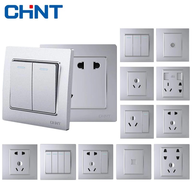 7L two-open multi-control household wall hidden one open three-hole 16A air conditioning socket five-hole double control switch