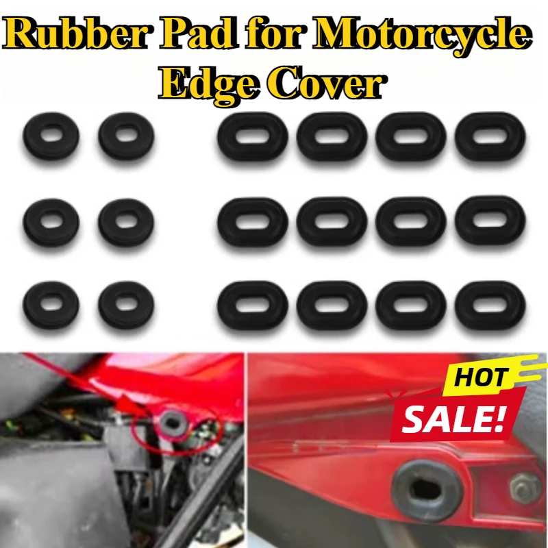 Anel de vedação de borracha para motocicleta, capa lateral do corpo para honda cg 125 cl sl xl 100 125 350 cb 125 200, ilhó de borracha, parafusos de arruela de carenagem