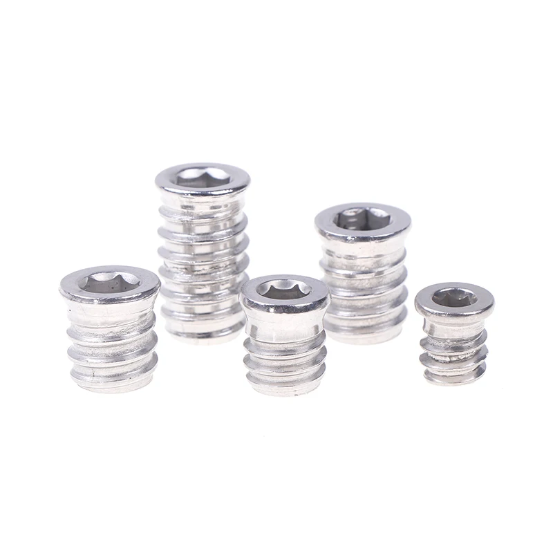 10 قطعة الخيوط إدراج الجوز M4 M5 M6 للأثاث الخشبي خزانة السرير الجدول جزءا لا يتجزأ من عرافة مسدس المقبس رئيس 304 الفولاذ المقاوم للصدأ