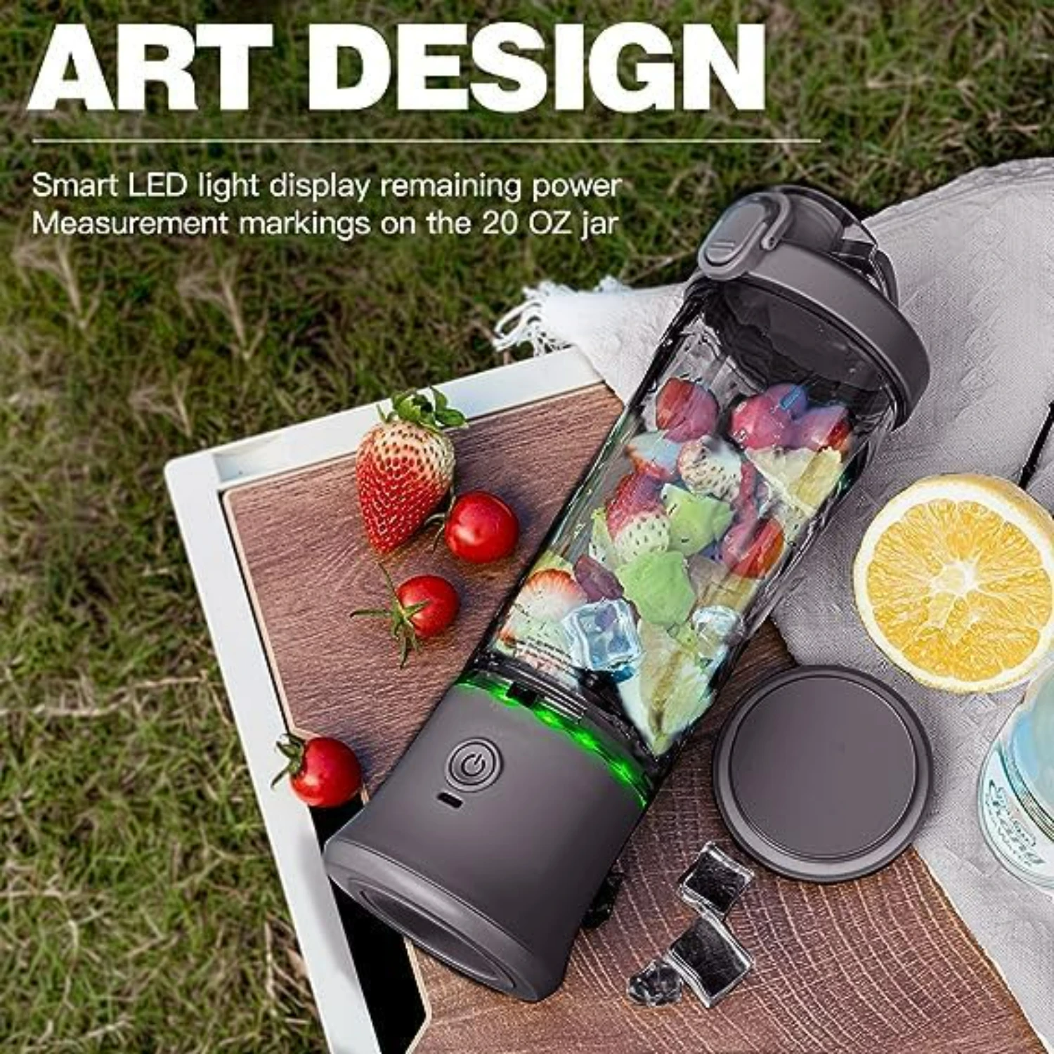 Efficient, Portable, and Convenient Black USB Rechargeable Smoothie Blender: The Ultimate On-the-Go Choice for Smoothies & Shake