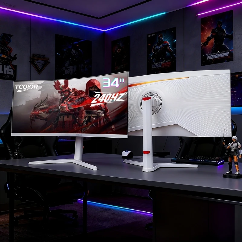 34 Inch ultrawide curved pc monitor 4k screen high resolution hdr lcd monitors gaming monitor 240hz 4k gaming computer display