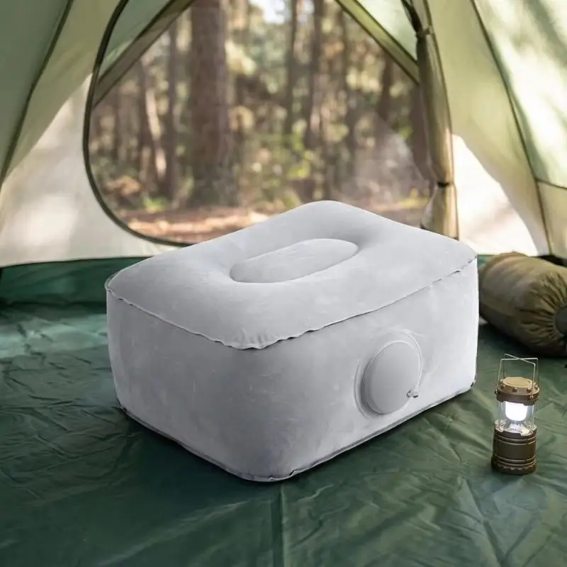 Multifunctional Press Inflatable Cushion Portable Foot Rest Pad For Car Travel Camping Concert Outdoor Rest Support Cushion