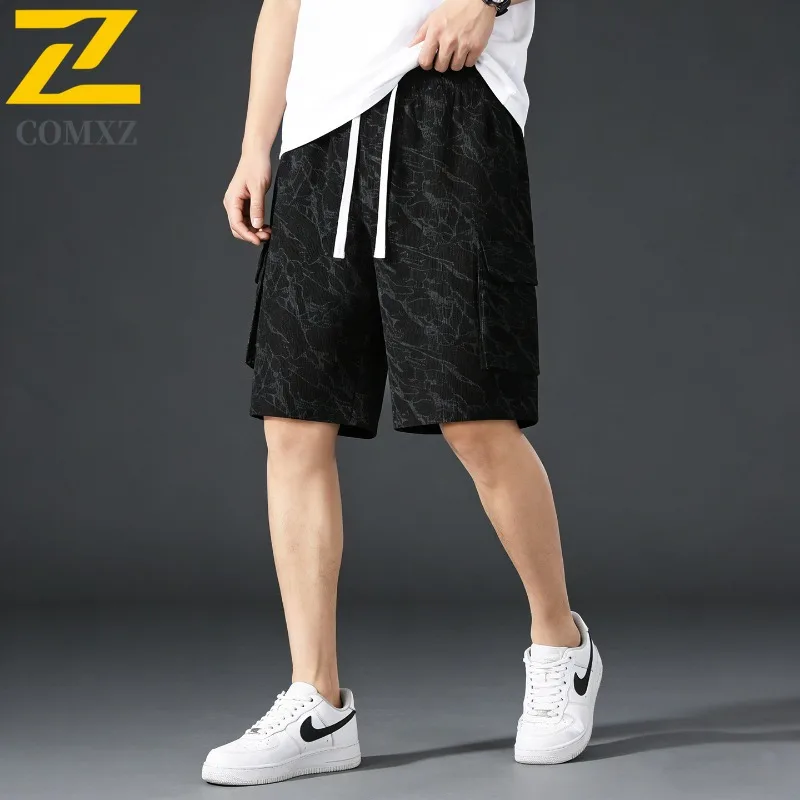 

Summer Men Sport Shorts Trendy Corduroy Drawstring Athletic Shorts Man Running Shorts With Pockets Gym Beach Pants Short Homme