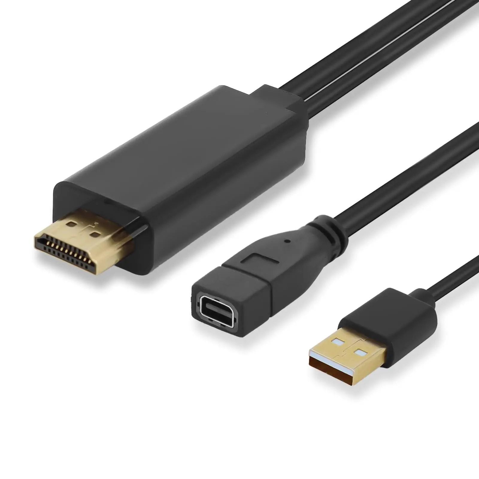 HDMI to Mini DP Adapter 4K 60Hz with USB Power, Bidirectional Converter for PC Laptop Monitor Projector