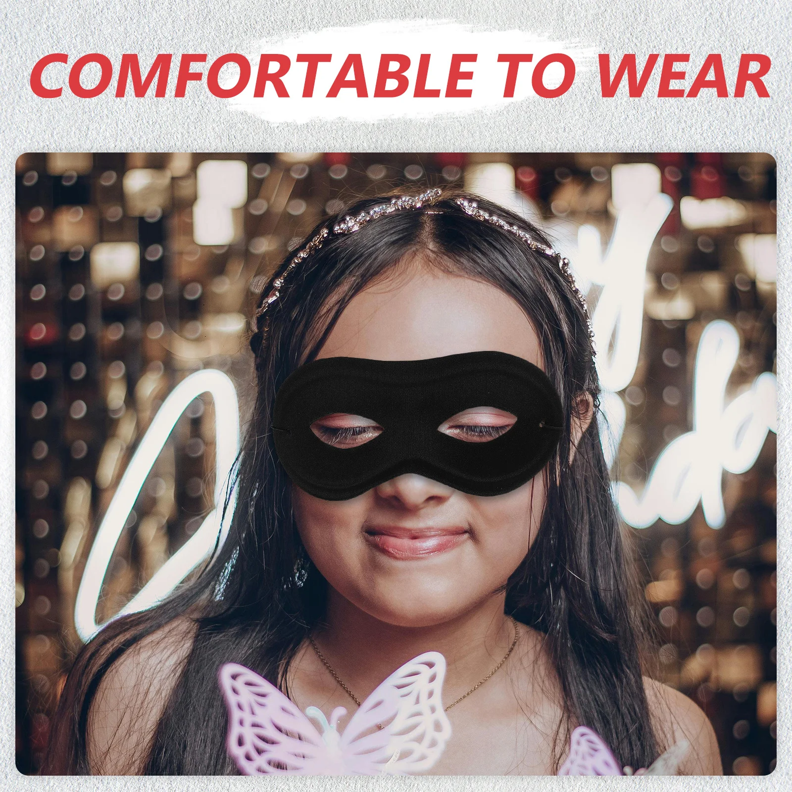 2 قطعة قناع تنكر أسود نصف وجه تصميم جاف قابل للتنفس للرجال والنساء ماردي غرا للحفلات الراقصة وإكسسوارات الحفلات