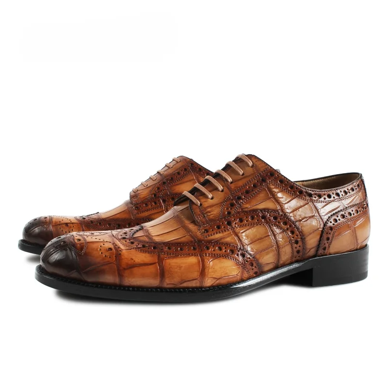 

Crocodile Leather Men dress shoes Men's Derby Shoes - Durable, Comfortable, Breathable & Stylish