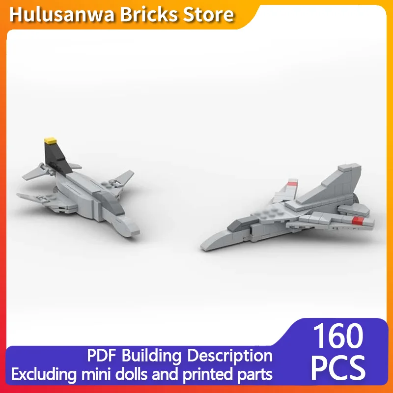 

F-4 And Mig-23 Modern Military Fighter Jets Model MOC Building Bricks War Equipment Modular Technology Gift Holiday Children Toy