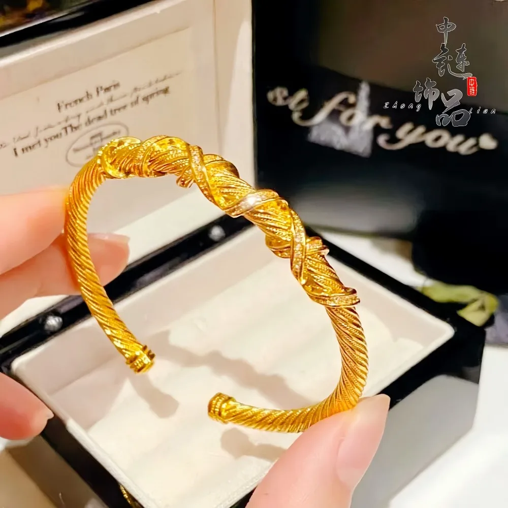 Endless woven bracelets ancient twist bracelets 9999gold