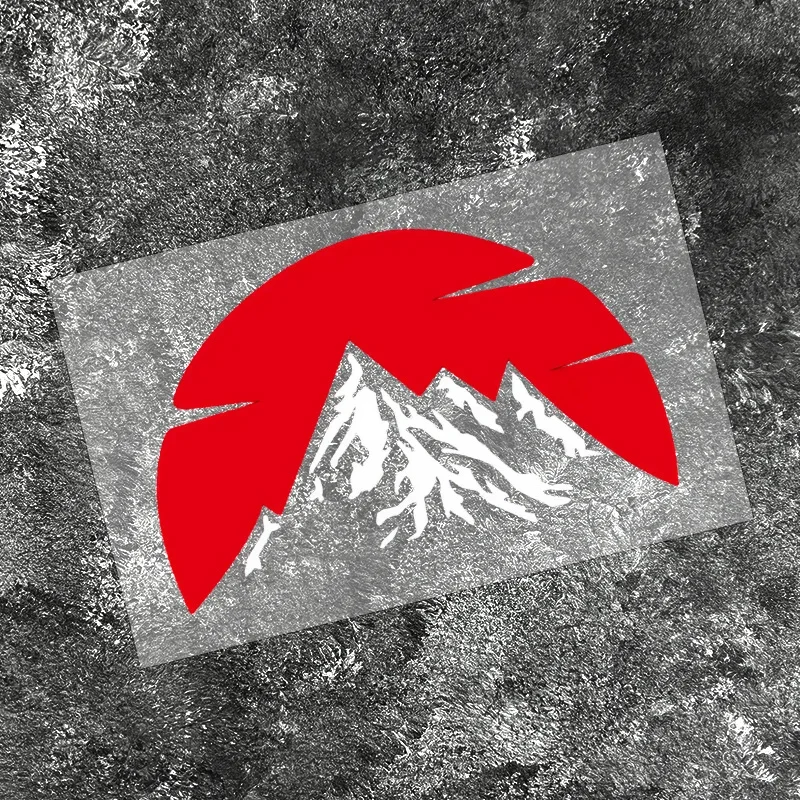 1PC「アウトドア愛好家向けカーステッカー、山の夕日デザインデカール、愛好家向けの個性的なアクセサリー、スタイリッシュな車の装飾」