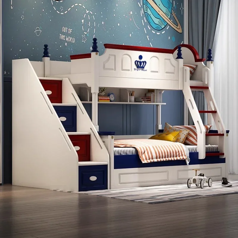 

Двуспальная кровать-чердак Queen Loft класса люкс для детей, размер King Size, 120x200 см, с местом для хранения, каркас, мебель для спальни