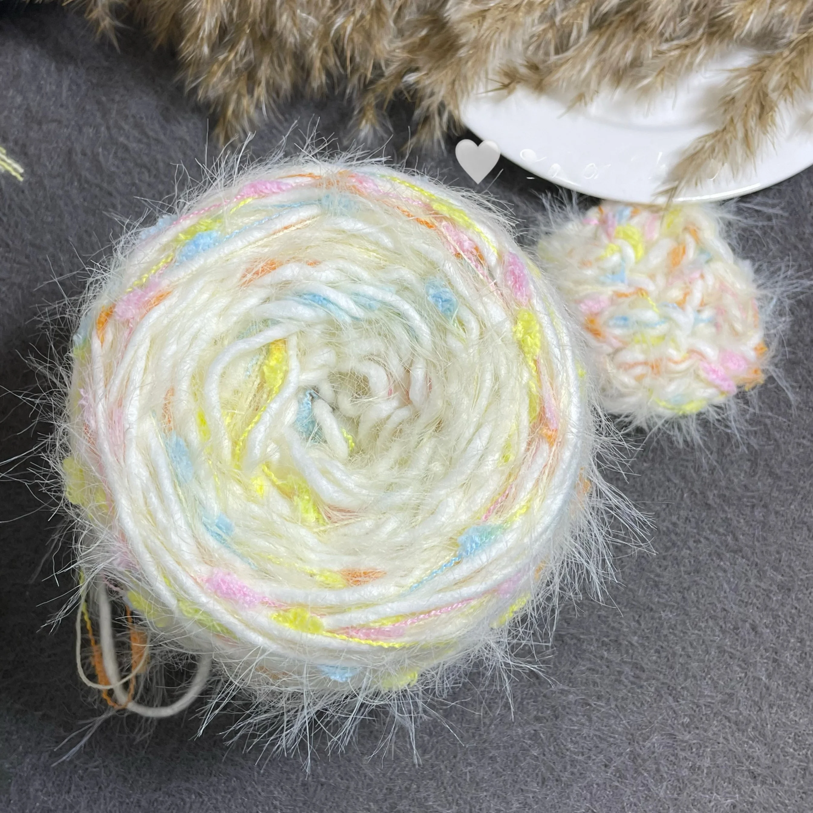 

Пряжа ручной работы для вязания крючком, имитация меха норки, для шапок, шарфов, сумок, картхолдеров, осенний сезон, Золотой Феникс