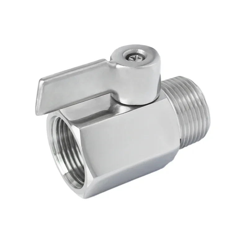 304 Stainless Steel Mini Ball Valve Sanitary NPT Female Male Thread Water Oil 2 Way Ball Valve Homebrew