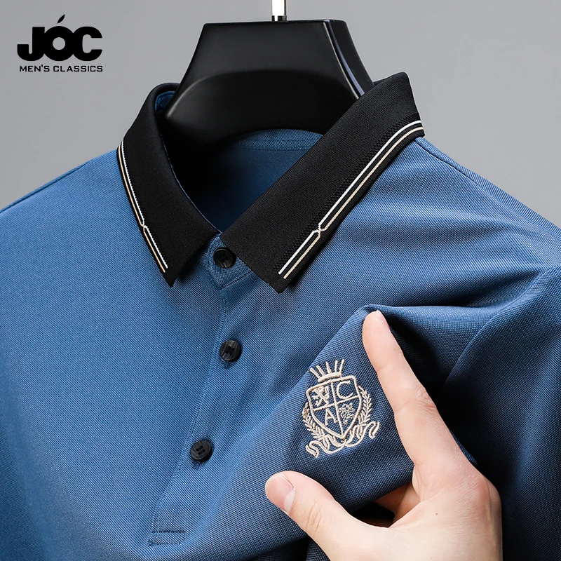 New Men's Casual and Fashionable Embroidered Short Sleeved Polo Shirt Comfortable Breathable and Versatile Summer Top image 2