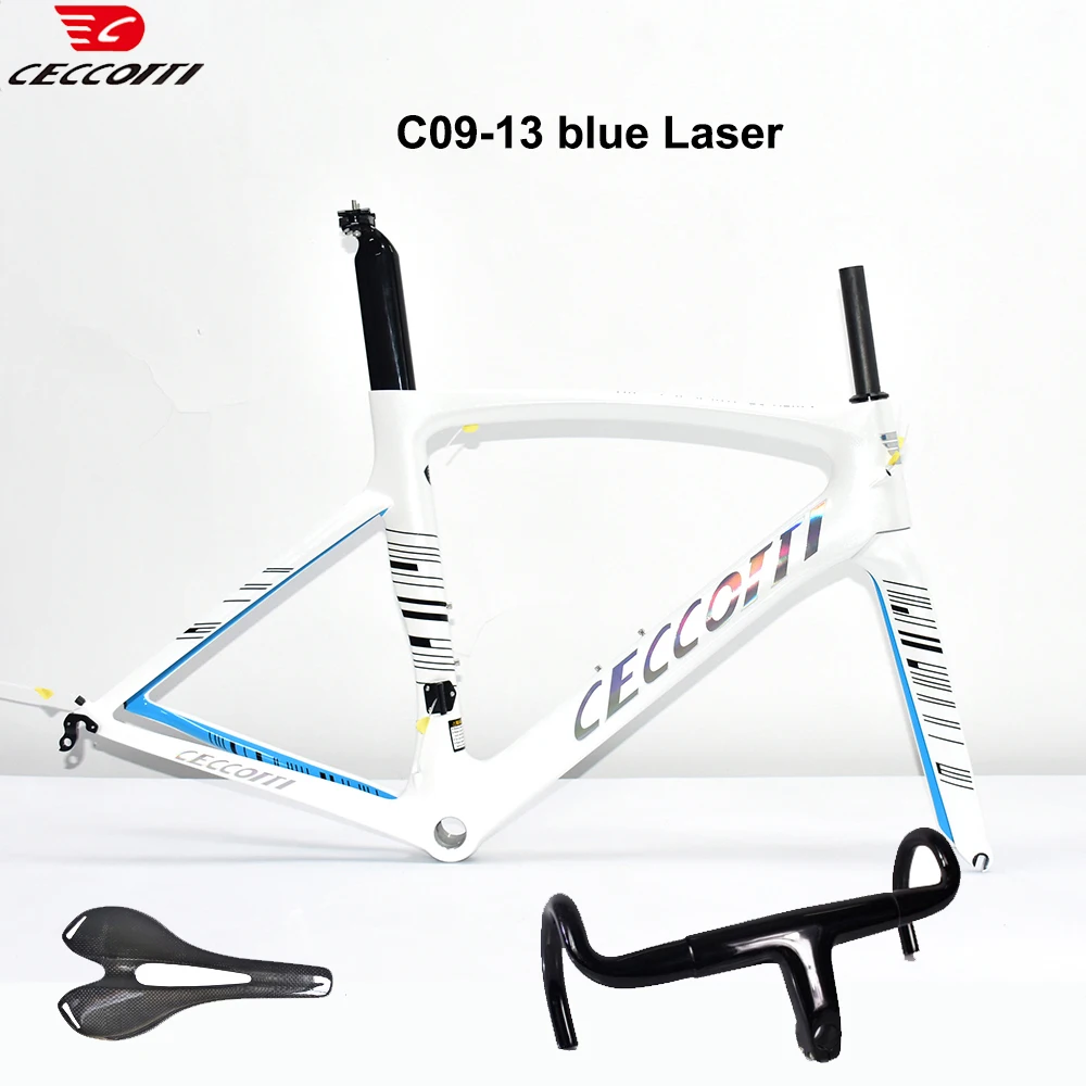 Ceccotti Rim Brake Road Bike Frame, BB86 thread Bicycle Frameset, Fit 700C wheels and Max tires 28mm Carbon Frame