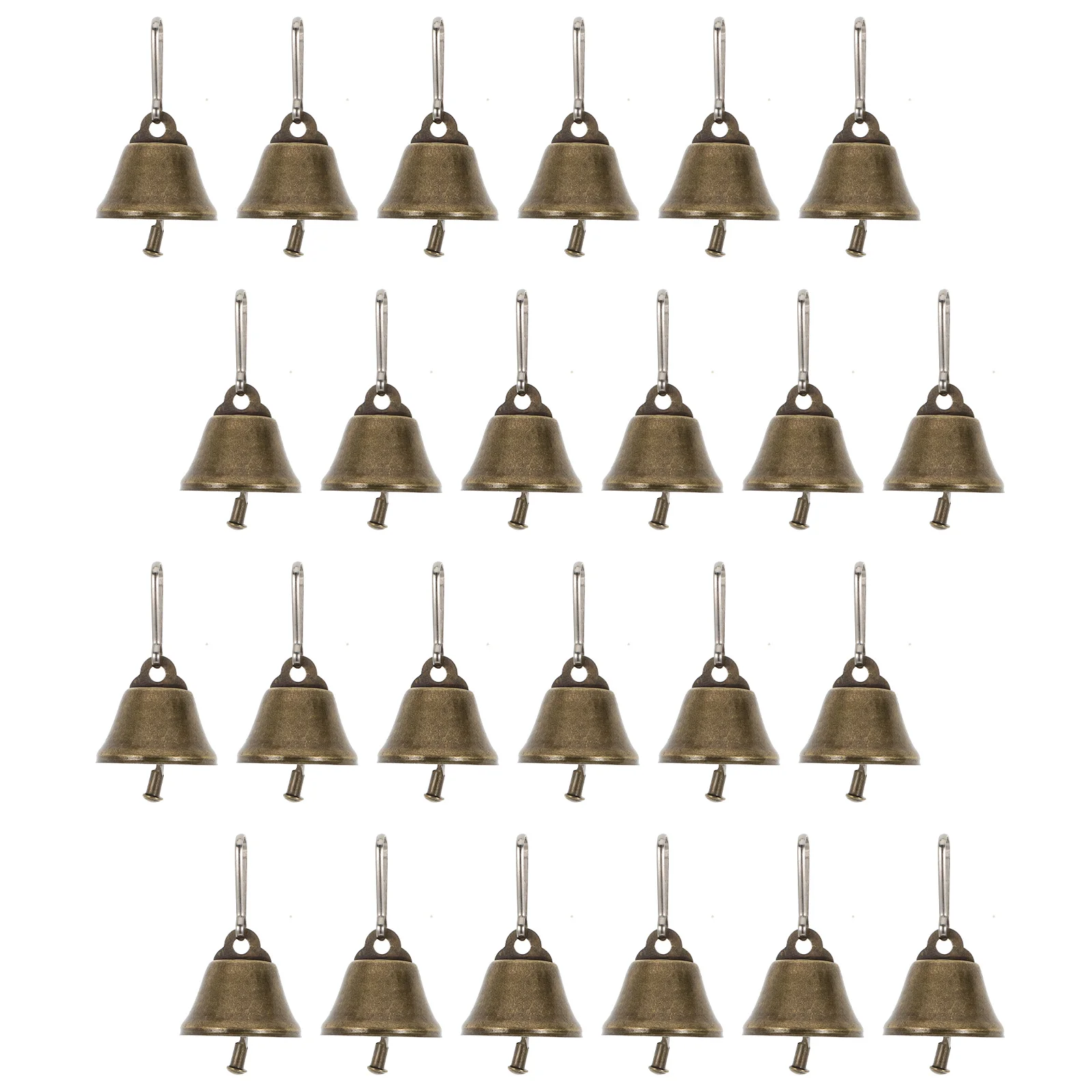 

25 Pcs Bronze Horn Bell Christmas Bells Small Decorations Exquisite Detail Copper Xmas Pendant Door Key Bag