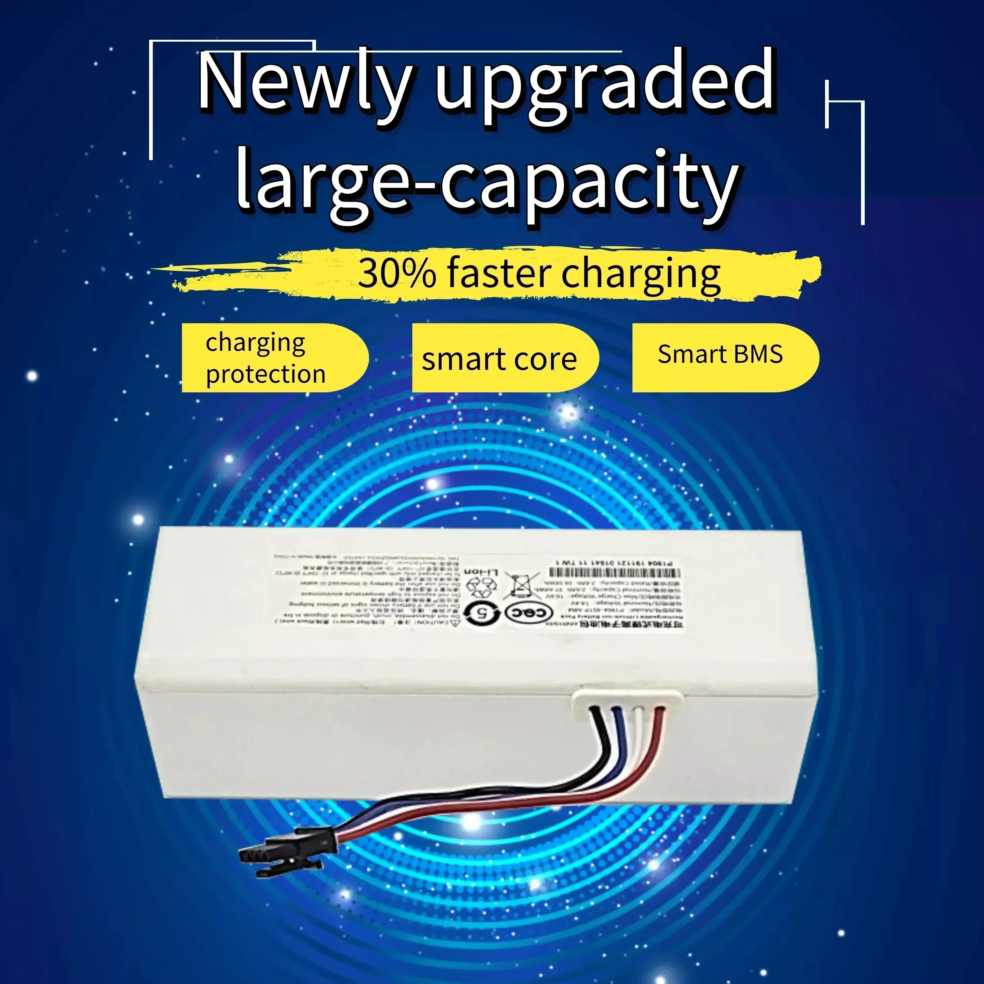 YE 14.4V Batteria 9800mAh Robot Aspirapolvere 1C Batteria Per Xiaomi Norma Mijia 1C STYTJ01ZHM Robot Aspirapolvere Mop