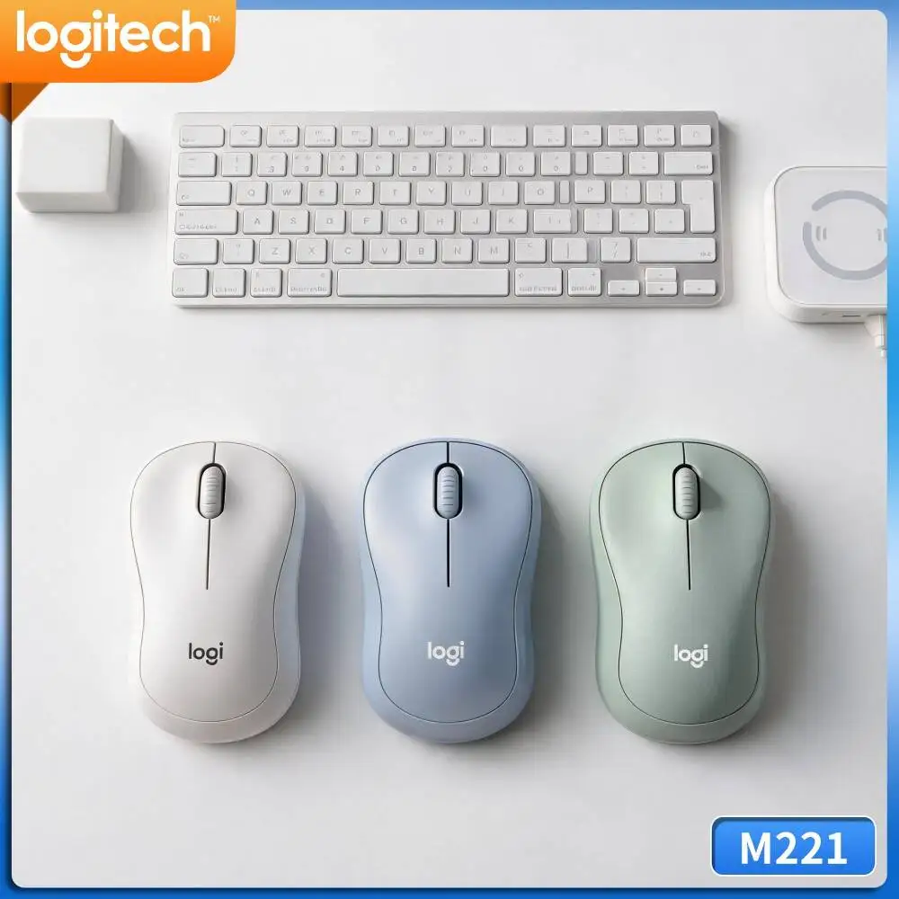 Logitech M221 Quiet Wireless Mouse,Nano Dongle Included,Stable 2.4G Signal,Noise‑Free Clicks,For Home Office Study Usage