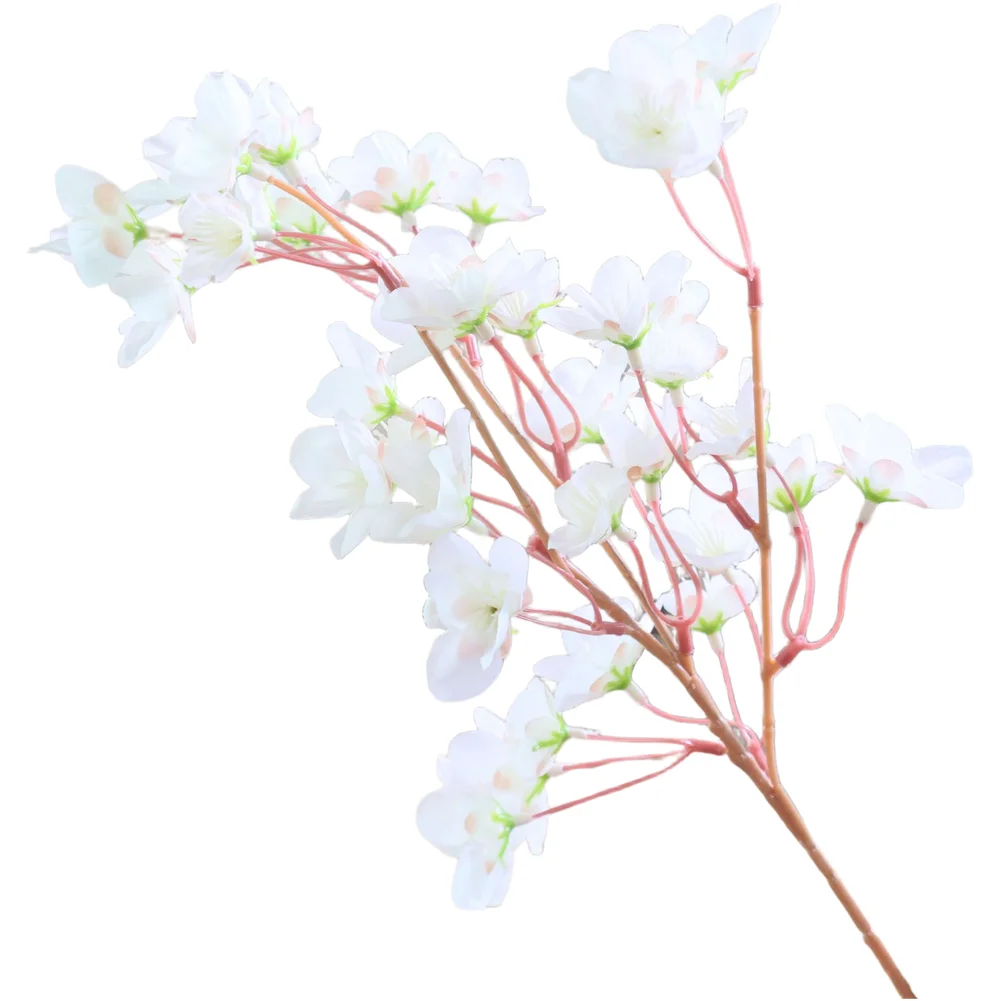 Silk Peach Blossom Artificial Flower Pink White 41cm for Wedding Chandelier Decor Home Dining Room Decor Photo Shoot Prop